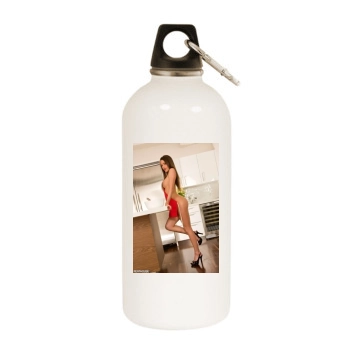 Erica Ellyson White Water Bottle With Carabiner