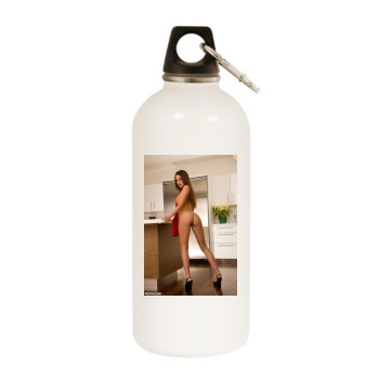 Erica Ellyson White Water Bottle With Carabiner