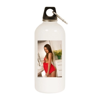 Erica Ellyson White Water Bottle With Carabiner