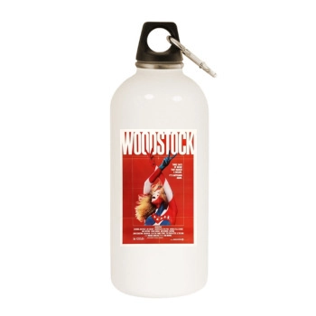 Woodstock (1970) White Water Bottle With Carabiner