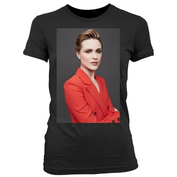 Evan Rachel Wood Women's Junior Cut Crewneck T-Shirt