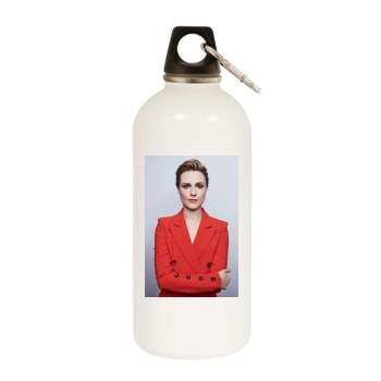 Evan Rachel Wood White Water Bottle With Carabiner