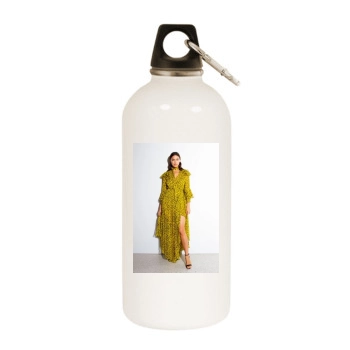 Irina Shayk White Water Bottle With Carabiner