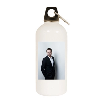 Jeremy Renner White Water Bottle With Carabiner