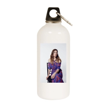 Jessica Biel White Water Bottle With Carabiner