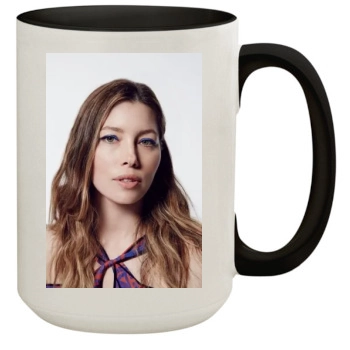 Jessica Biel 15oz Colored Inner & Handle Mug