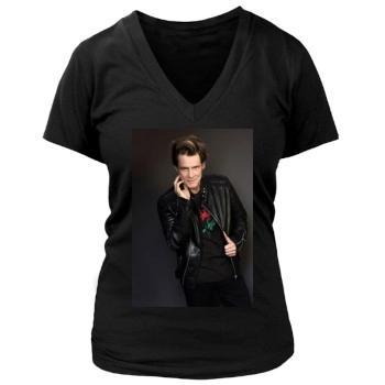 Jim Carrey Women's Deep V-Neck TShirt