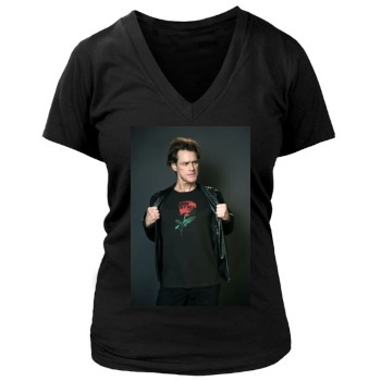 Jim Carrey Women's Deep V-Neck TShirt