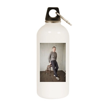 Wentworth Miller White Water Bottle With Carabiner