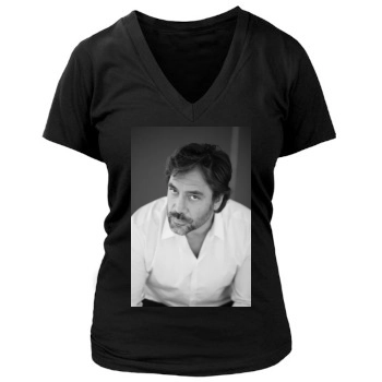 Javier Bardem Women's Deep V-Neck TShirt