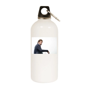 Javier Bardem White Water Bottle With Carabiner