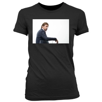 Javier Bardem Women's Junior Cut Crewneck T-Shirt