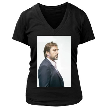 Javier Bardem Women's Deep V-Neck TShirt