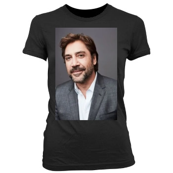 Javier Bardem Women's Junior Cut Crewneck T-Shirt