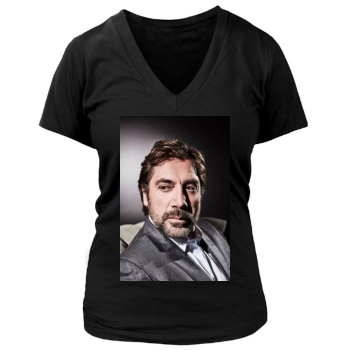 Javier Bardem Women's Deep V-Neck TShirt