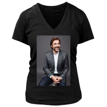 Javier Bardem Women's Deep V-Neck TShirt