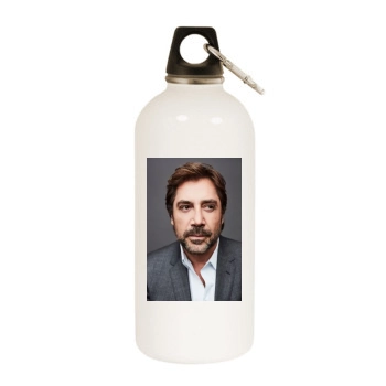 Javier Bardem White Water Bottle With Carabiner