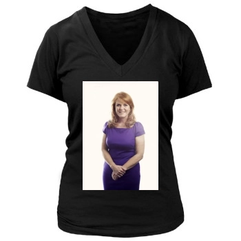 Sarah Ferguson Women's Deep V-Neck TShirt