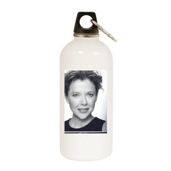 Annette Bening White Water Bottle With Carabiner