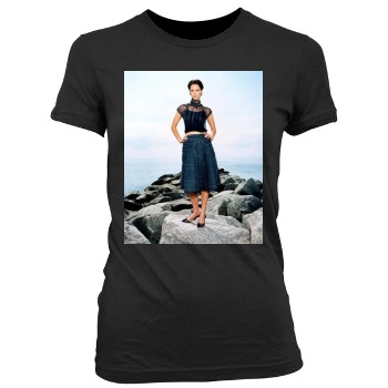 Christy Turlington Women's Junior Cut Crewneck T-Shirt