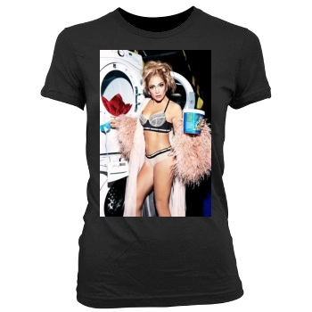 Jennifer Lopez Women's Junior Cut Crewneck T-Shirt