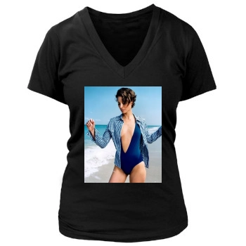 Christy Turlington Women's Deep V-Neck TShirt