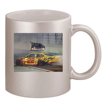 Joey Logano 11oz Metallic Silver Mug