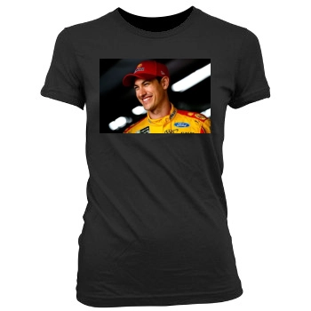 Joey Logano Women's Junior Cut Crewneck T-Shirt