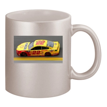 Joey Logano 11oz Metallic Silver Mug