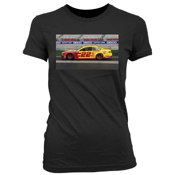 Joey Logano Women's Junior Cut Crewneck T-Shirt