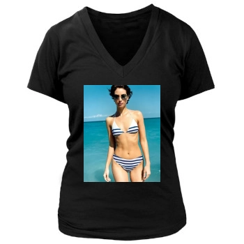 Christy Turlington Women's Deep V-Neck TShirt