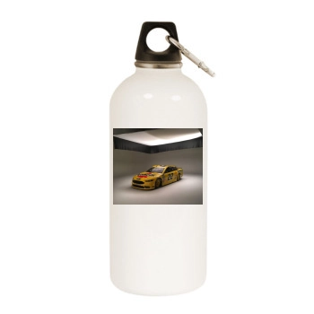 Joey Logano White Water Bottle With Carabiner