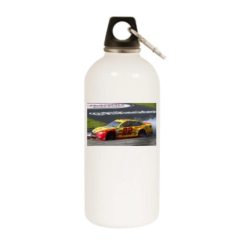 Joey Logano White Water Bottle With Carabiner
