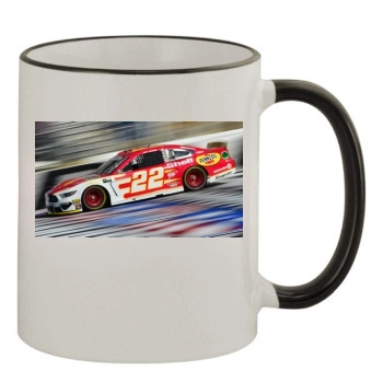 Joey Logano 11oz Colored Rim & Handle Mug