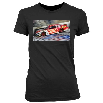 Joey Logano Women's Junior Cut Crewneck T-Shirt