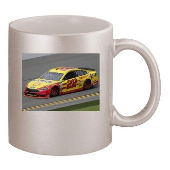 Joey Logano 11oz Metallic Silver Mug