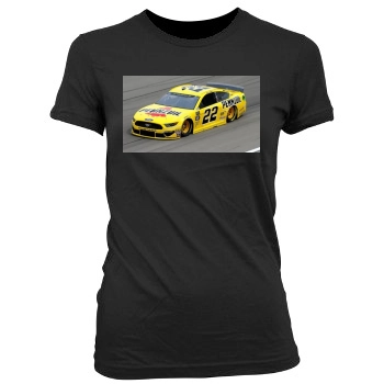 Joey Logano Women's Junior Cut Crewneck T-Shirt