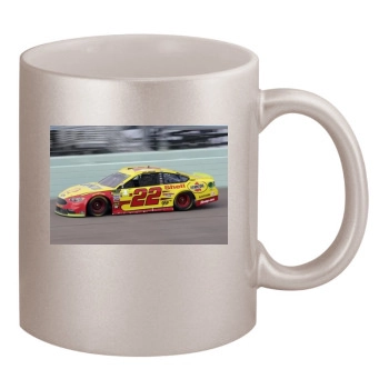 Joey Logano 11oz Metallic Silver Mug