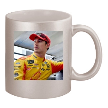 Joey Logano 11oz Metallic Silver Mug