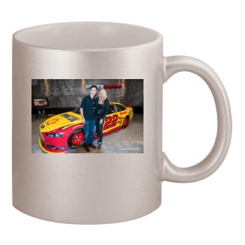 Joey Logano 11oz Metallic Silver Mug