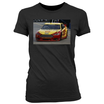 Joey Logano Women's Junior Cut Crewneck T-Shirt