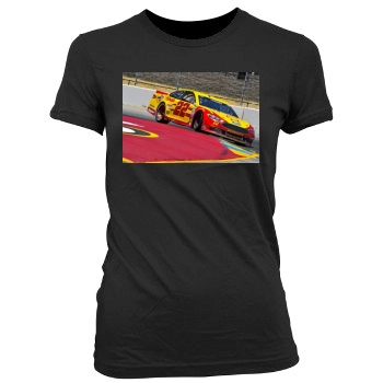 Joey Logano Women's Junior Cut Crewneck T-Shirt