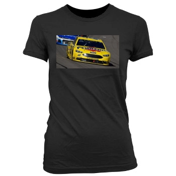 Joey Logano Women's Junior Cut Crewneck T-Shirt