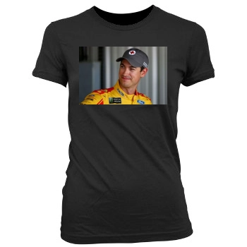 Joey Logano Women's Junior Cut Crewneck T-Shirt