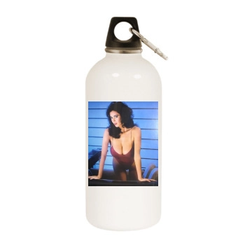 Roberta Vasquez White Water Bottle With Carabiner