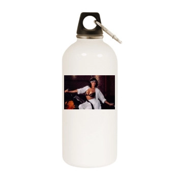 Roberta Vasquez White Water Bottle With Carabiner