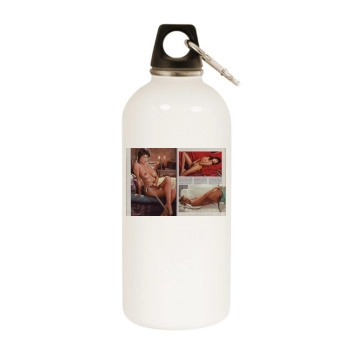 Roberta Vasquez White Water Bottle With Carabiner