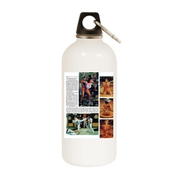 Roberta Vasquez White Water Bottle With Carabiner