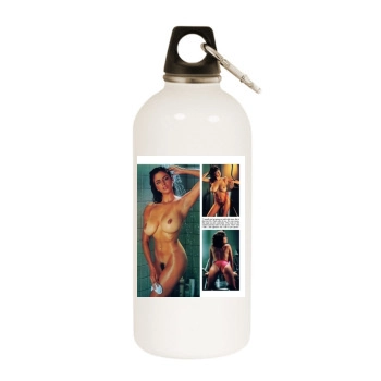 Roberta Vasquez White Water Bottle With Carabiner