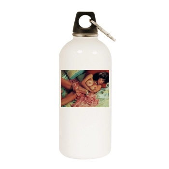 Roberta Vasquez White Water Bottle With Carabiner